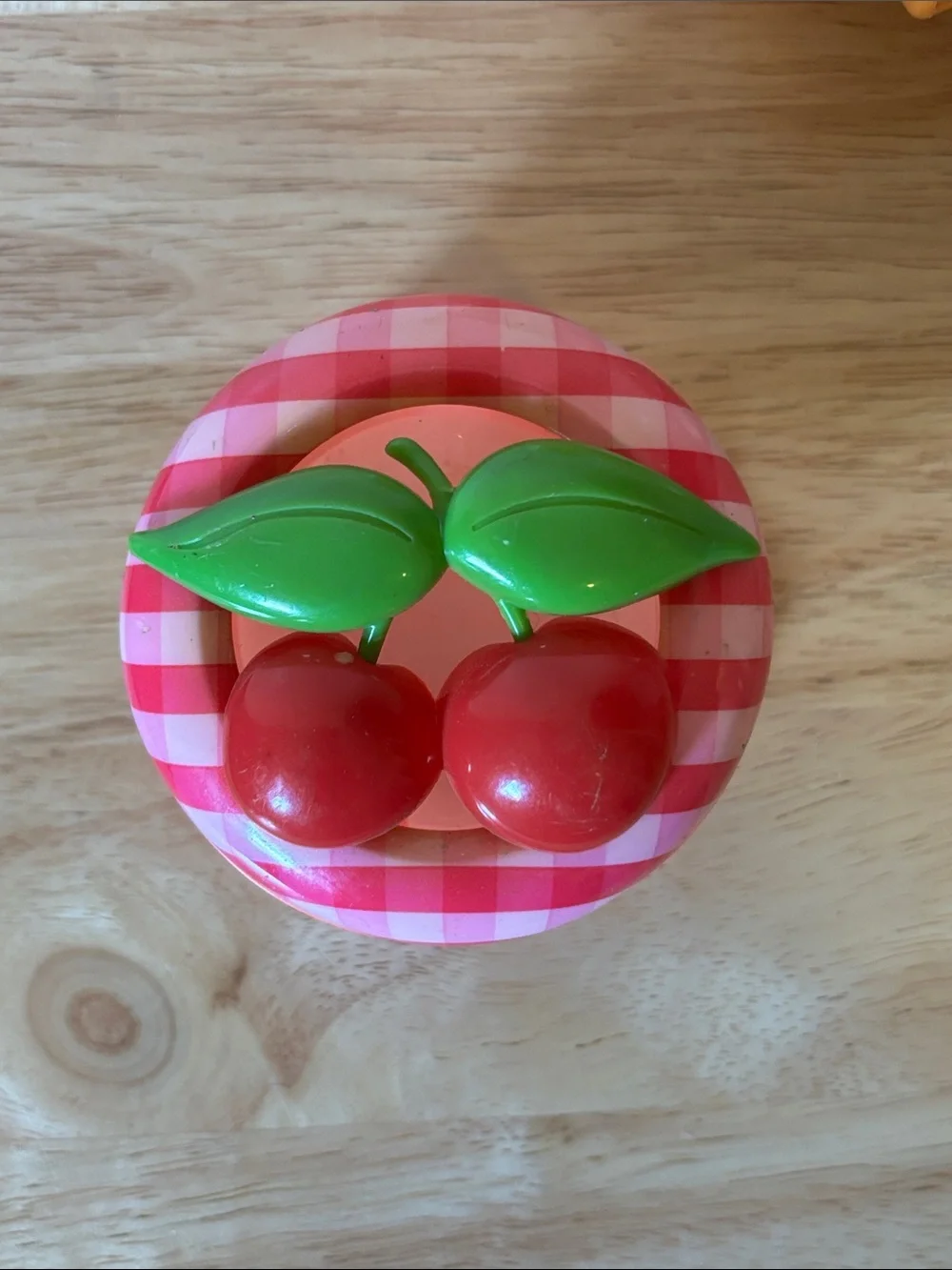 Slatkin & Co Pink Gingham and Cherry Scentportable